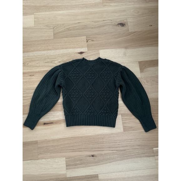 Splendid Leonie Bobble Sweater Balloon Sleeves Speckle Green Size XS Cotton Wool - Picture 4 of 12